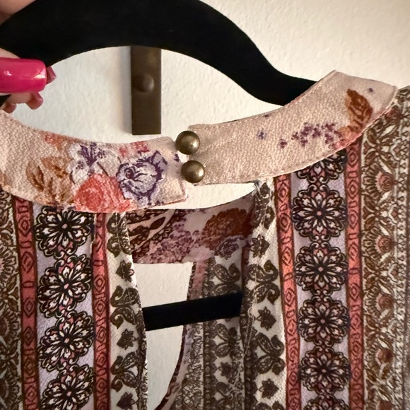 Taylor & Sage Floral Patterned Mini Dress - Pink and Brown - Picture 2 of 5